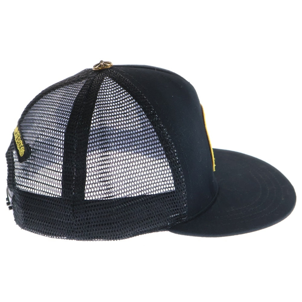 CHROME HEARTS(クロムハーツ) Yellow CH Plus Trucker Cap イエローCHプラス トラッカーキャップ メッシュキャップ パッチ クロスボール 帽子 ブラック/イエロー