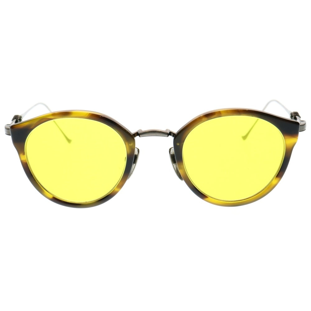 CHROME HEARTS(クロムハーツ) DIG BIG ディッグビッグ ボストンサングラス アイウェア 度入り ブラウン/イエロー/シルバー 45□23‐138