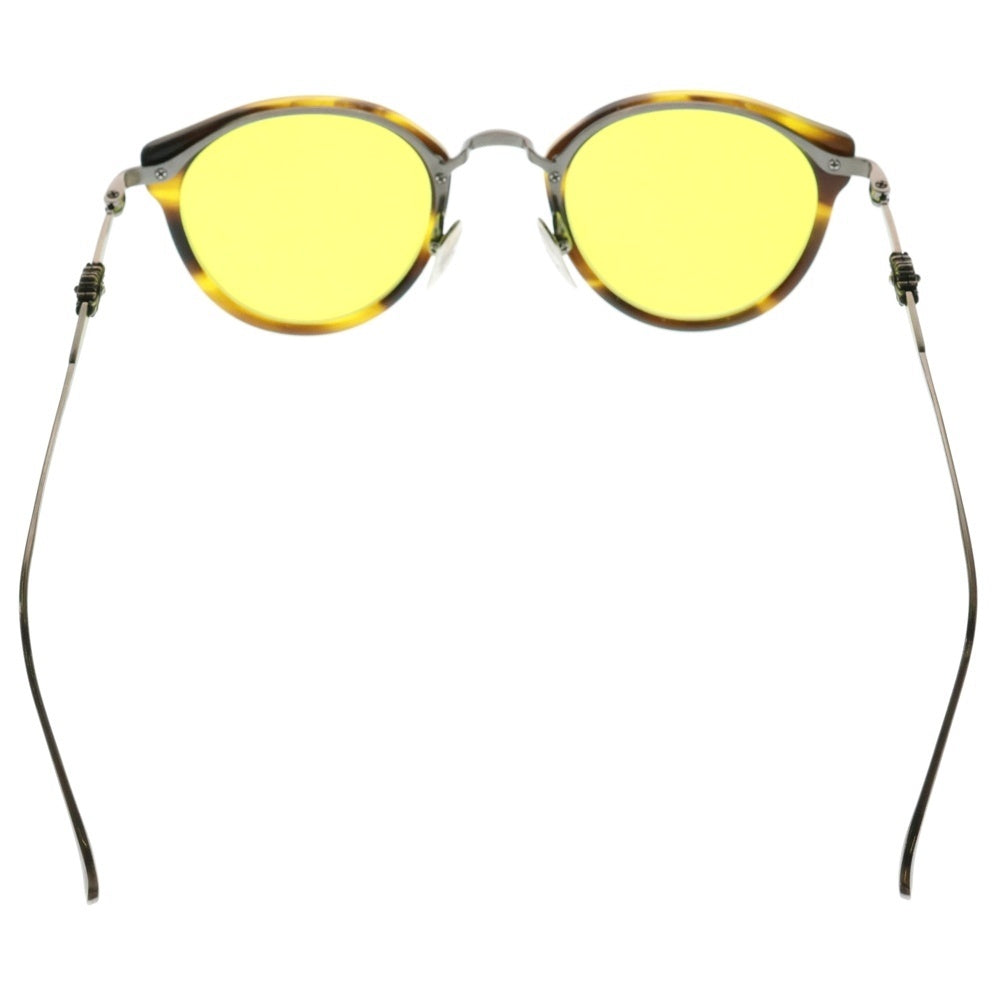 CHROME HEARTS(クロムハーツ) DIG BIG ディッグビッグ ボストンサングラス アイウェア 度入り ブラウン/イエロー/シルバー 45□23‐138