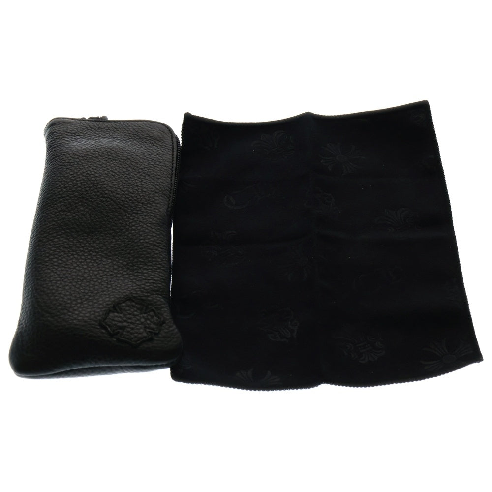 CHROME HEARTS(クロムハーツ) DIG BIG ディッグビッグ ボストンサングラス アイウェア 度入り ブラウン/イエロー/シルバー 45□23‐138