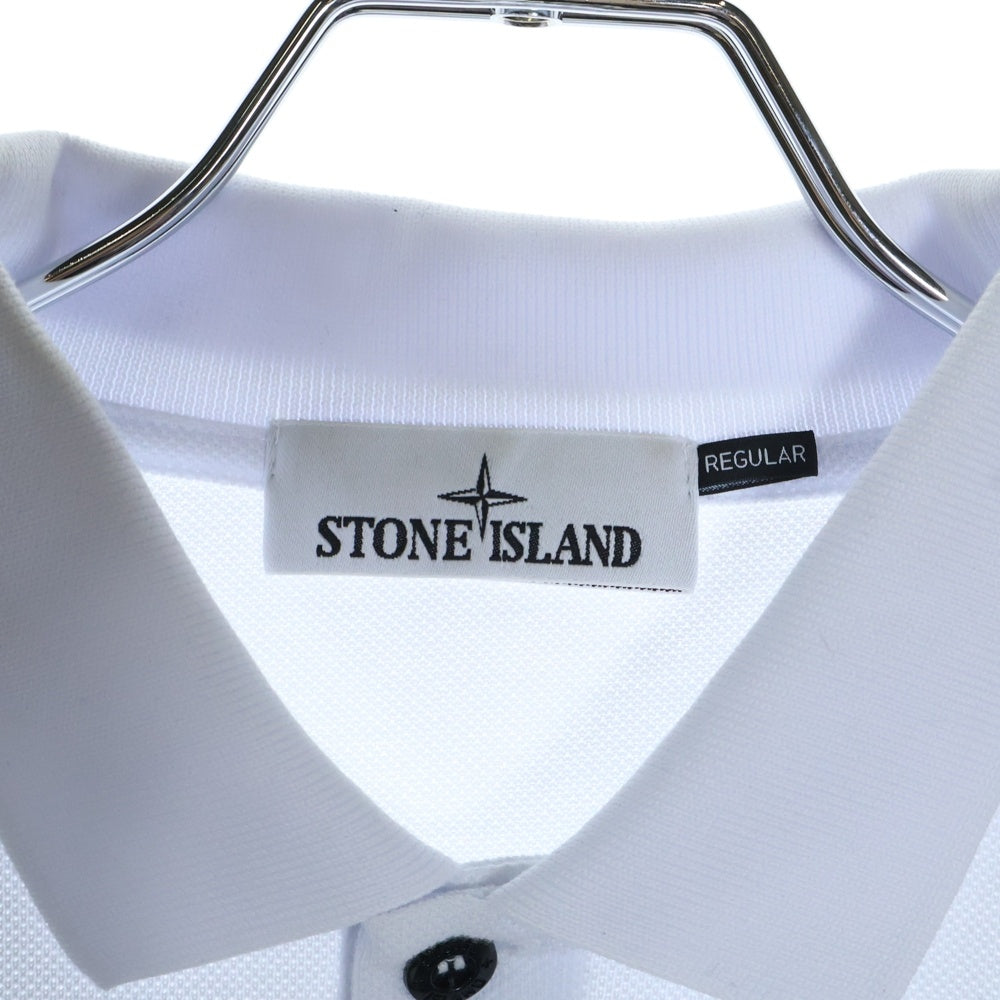 STONE ISLAND(ストーンアイランド) LOGO POLO SHIRTS ロゴ刺繍半袖ポロシャツ ホワイト 101522R39