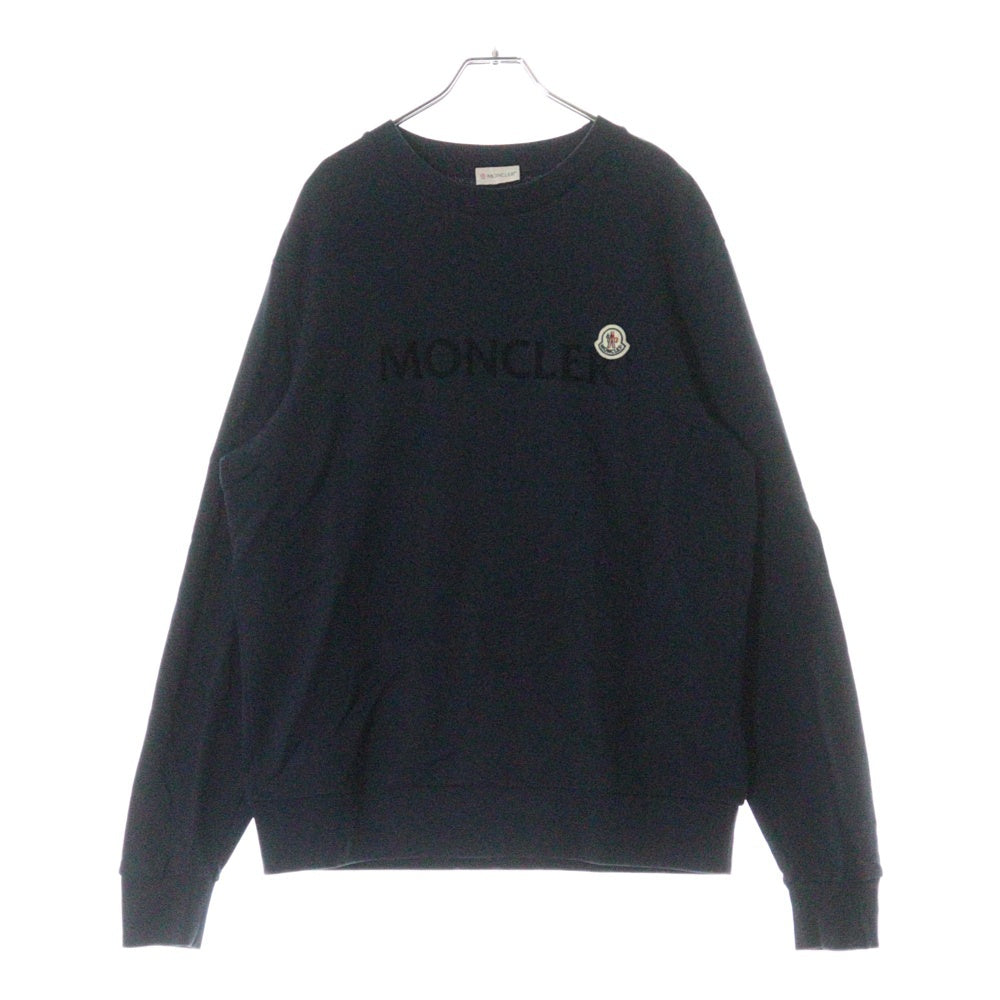 MONCLER(モンクレール) MAGLIA マグリア フロントロゴ クルーネックスウェットトレーナー ネイビー G20918G00023 809KR