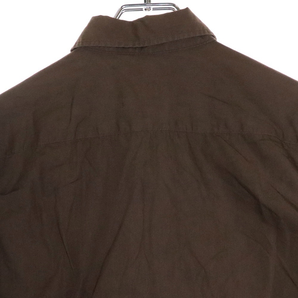 tricot COMME des GARCONS(トリコ コム デ ギャルソン) 02AW AD2002 フリルデザイン ロングスリーブ シャツ 長袖 ブラウス ブラウン TG-B017
