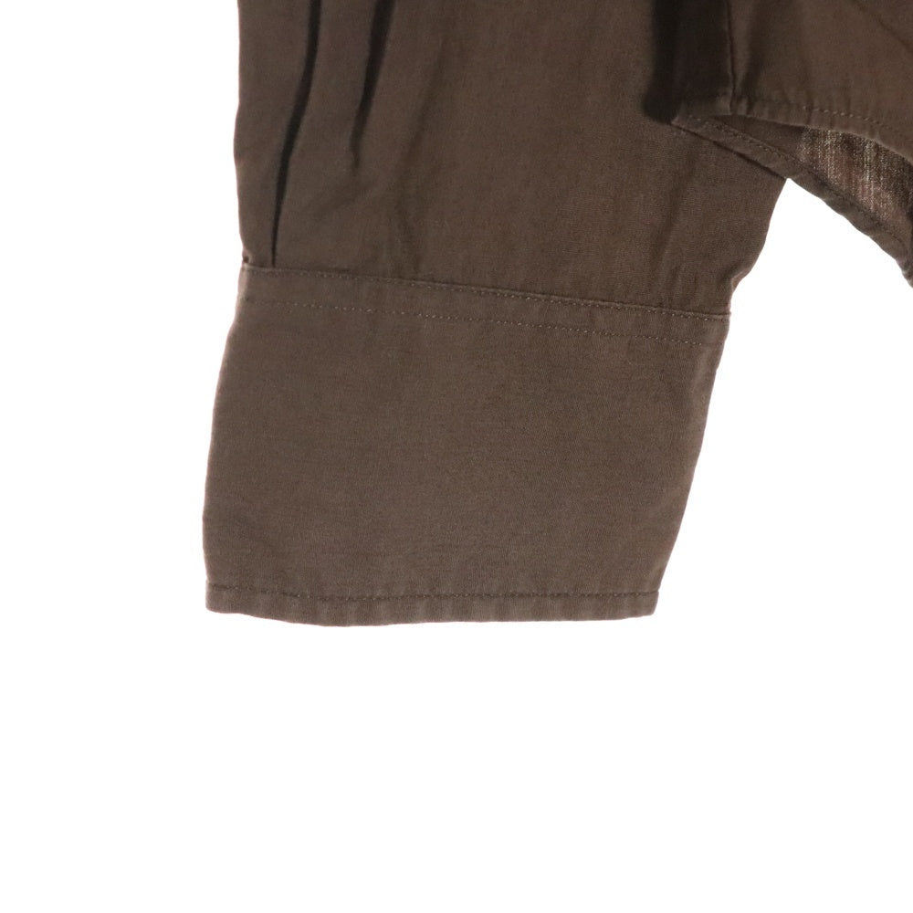 tricot COMME des GARCONS(トリコ コム デ ギャルソン) 02AW AD2002 フリルデザイン ロングスリーブ シャツ 長袖 ブラウス ブラウン TG-B017