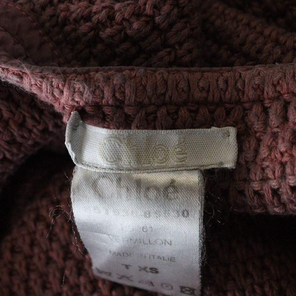 Chloe(クロエ) ノースリーブニットワンピース パープル 8ST538 8S530 レディース