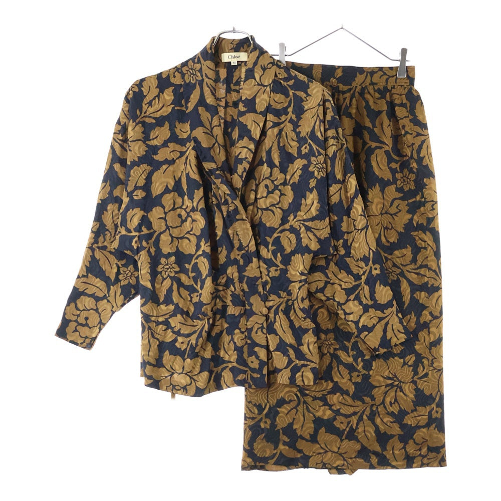 Chloe(クロエ) セットアップ 総柄長袖シャツ シルク マルチカラー 