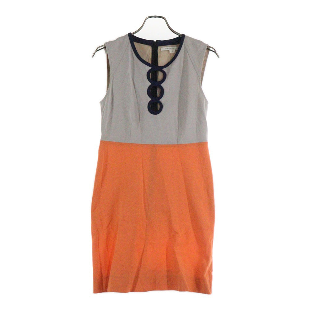 DIANE VON FURSTENBERG(ダイアン フォン ファステンバーグ) ONE PIECE 2トーンワンピース オレンジ/グレー レディース