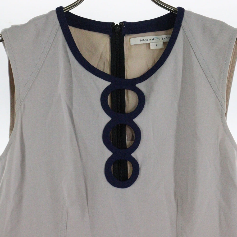 DIANE VON FURSTENBERG(ダイアン フォン ファステンバーグ) ONE PIECE 2トーンワンピース オレンジ/グレー レディース