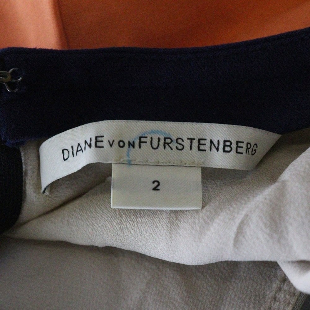 DIANE VON FURSTENBERG(ダイアン フォン ファステンバーグ) ONE PIECE 2トーンワンピース オレンジ/グレー レディース
