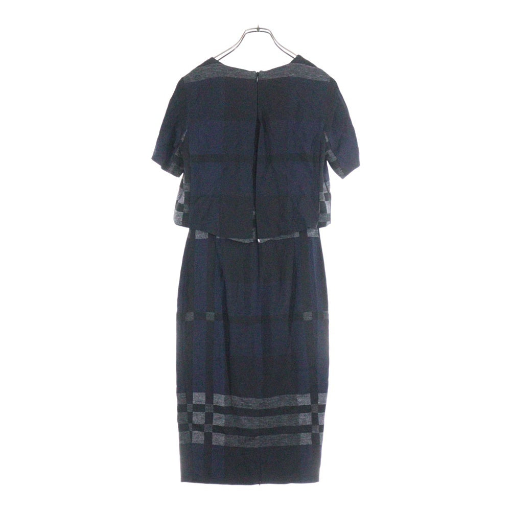 SPORTMAX(スポーツマックス) CHECK ONE PIECE チェックデザインワンピース ネイビー 222612590700 レディース