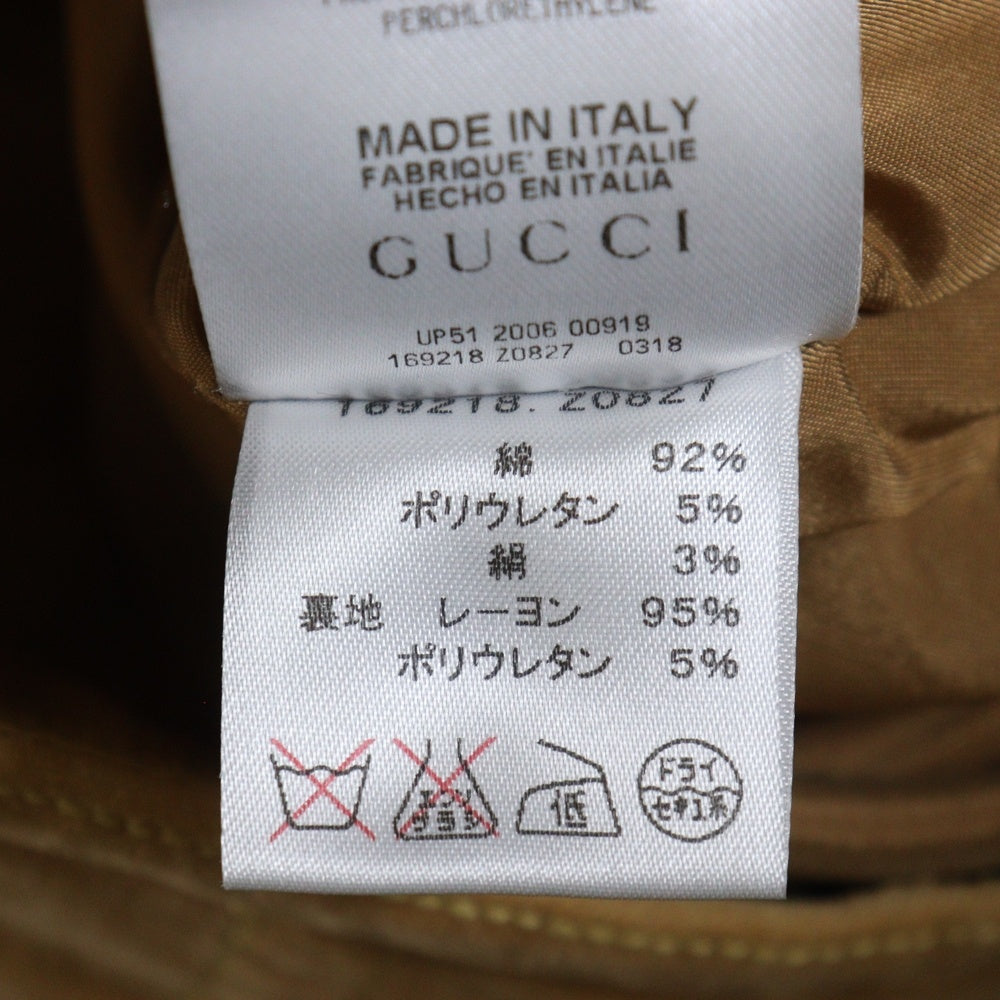 GUCCI(グッチ) GGロゴ刺繍ウールスカート ブラウン 169218 Z0827