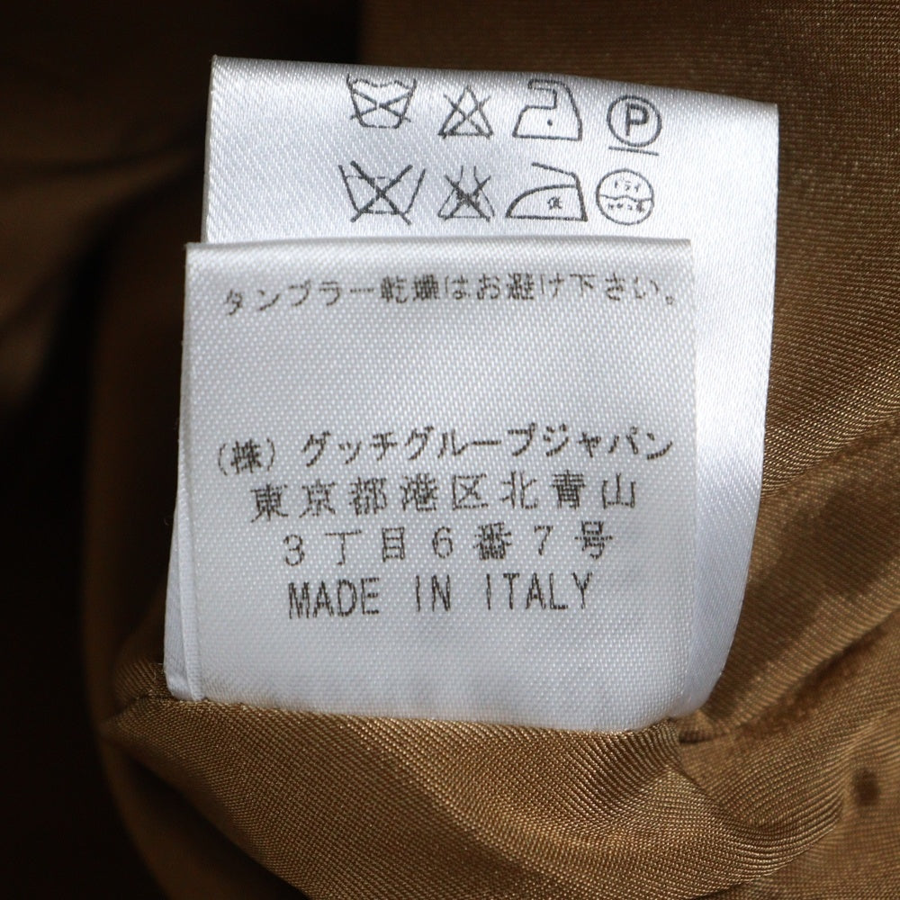 GUCCI(グッチ) GGロゴ刺繍ウールスカート ブラウン 169218 Z0827
