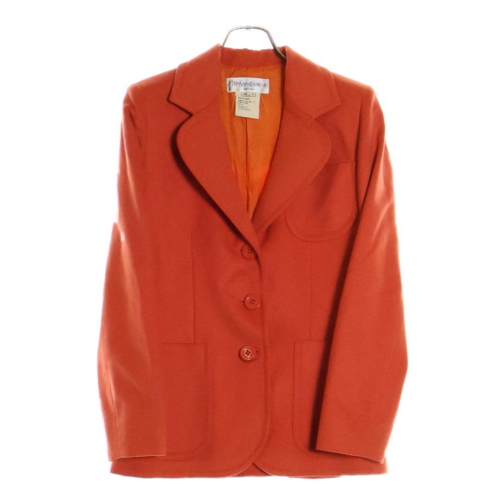 YVES SAINT LAURENT(イヴサンローラン) 2Bウールテーラードジャケット オレンジ VAH97 P1 197 492