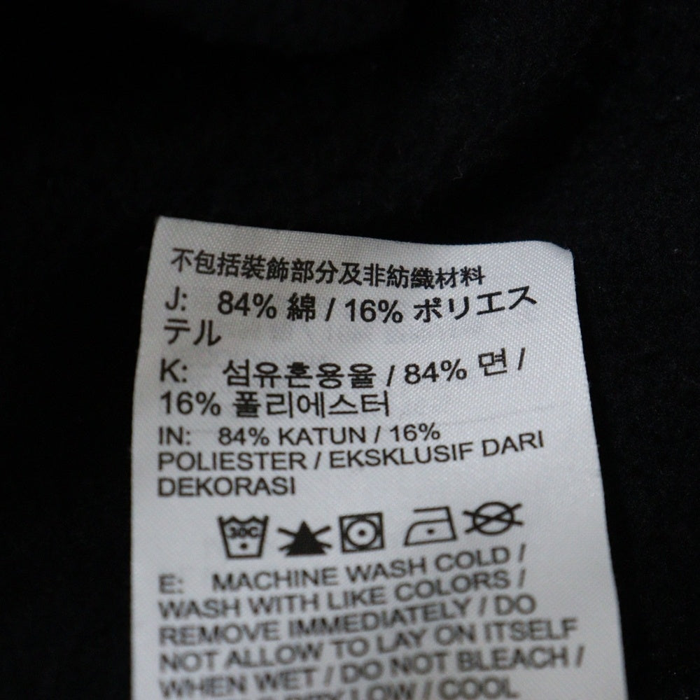 STUSSY(ステューシー) 22SS ×NIKE NRG Washed Hoodie DN4028-010 ナイキ ウォッシュドフーディ ロゴ刺繍スウェットプルオーバーパーカー ブラック
