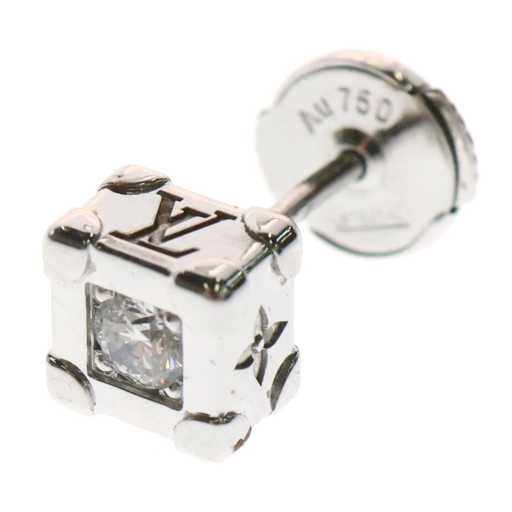 LOUIS VUITTON(ルイヴィトン) トランクピアス レ ガストン K18WG ダイヤスタッズピアス Q06281 ホワイトゴールド