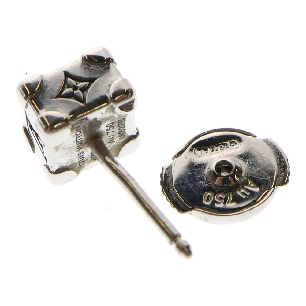 LOUIS VUITTON(ルイヴィトン) トランクピアス レ ガストン K18WG ダイヤスタッズピアス Q06281 ホワイトゴールド