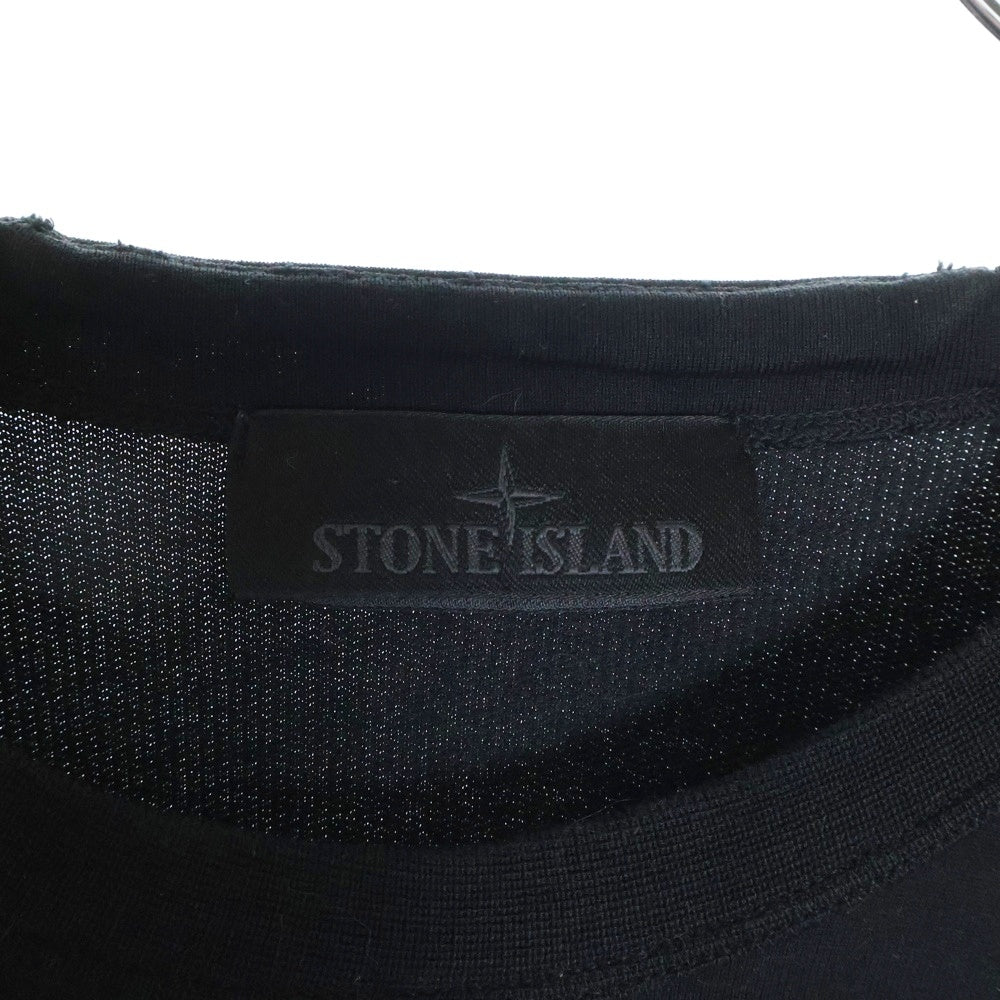 STONE ISLAND(ストーンアイランド) GHOST PIECE ゴーストピース ワッペン長袖Tシャツ ロングスリーブカットソー ロンT ブラック K1S156100011 S00F3V0020