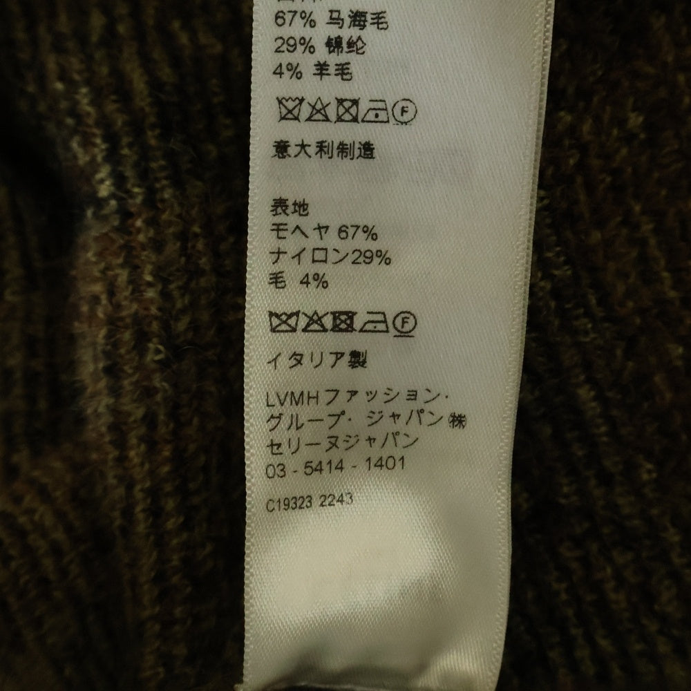 CELINE(セリーヌ) ビジューボタンブラッシュドモヘア ニットカーディガン ブラウン 2AH13439U