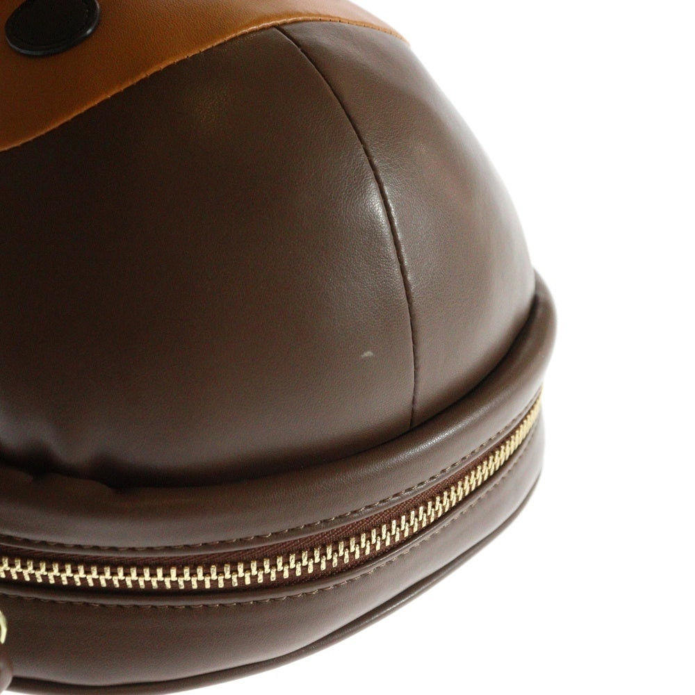 A BATHING APE(アベイシングエイプ) BABY MILO PLUSH DOLL CHAIN SHOULDER BAG ベイビーマイロ ビッグ ポーチドール チェーンショルダーバッグ レザー ブラウン 002BAK701003F