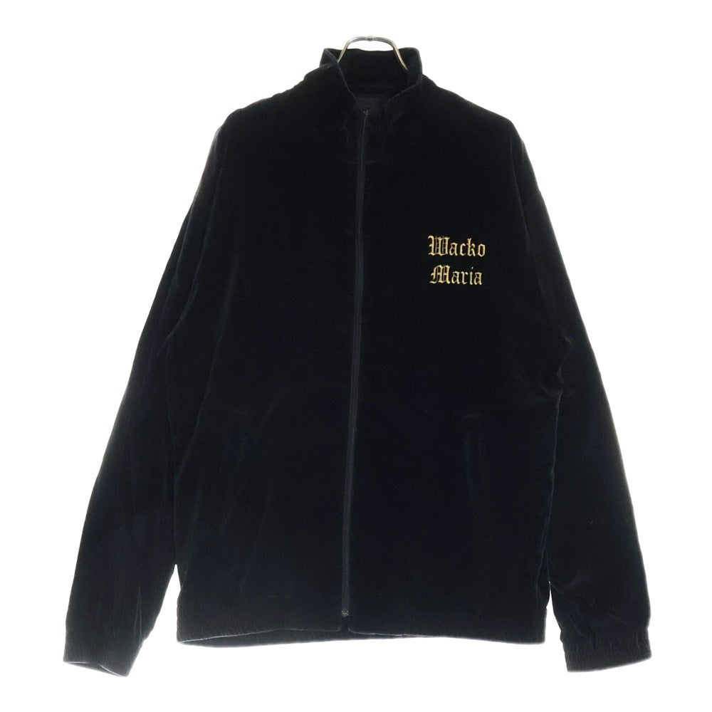 WACKO MARIA(ワコマリア) VELVET TRACK JACKET ロゴ刺繍ベロアトラックジャケット ブラック