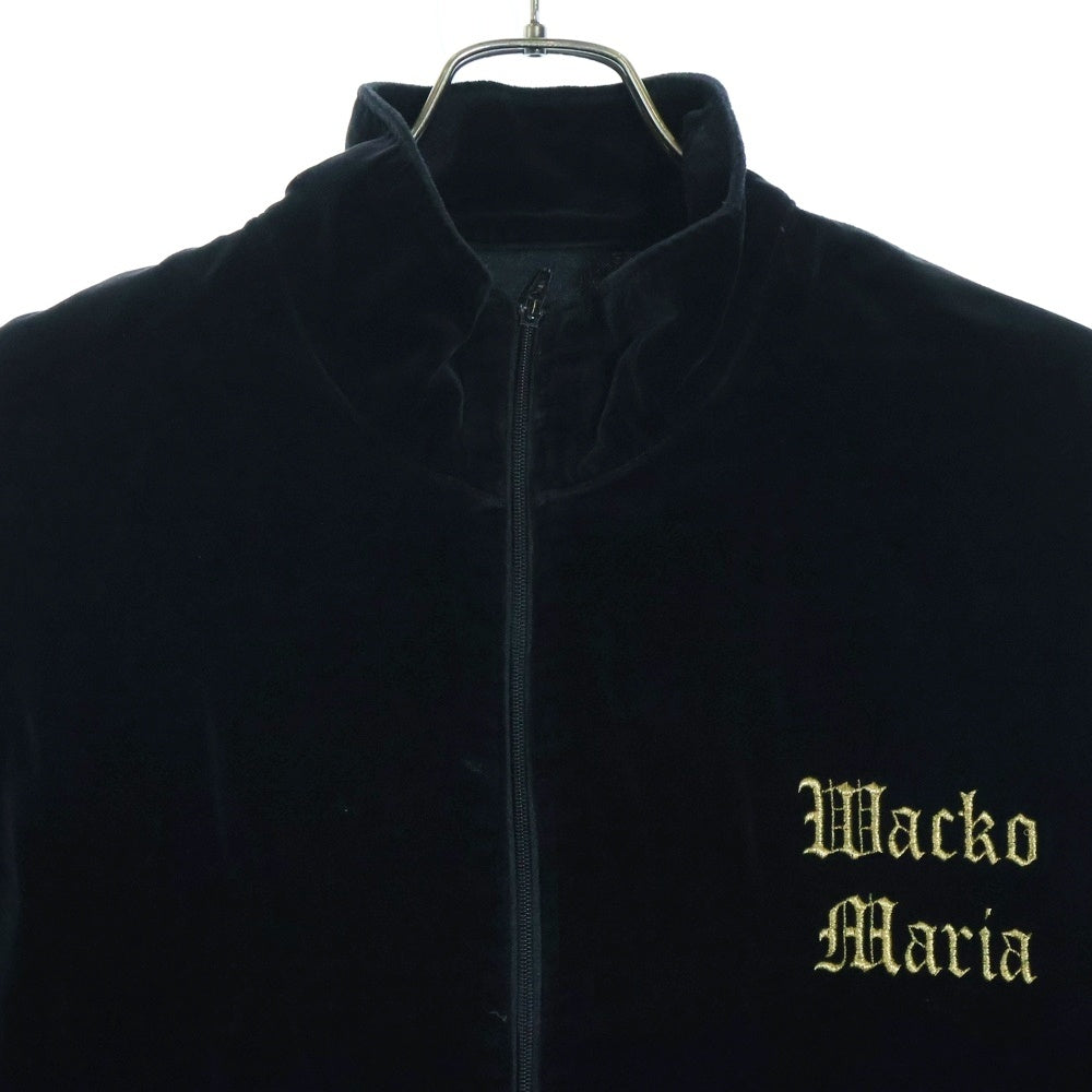 WACKO MARIA(ワコマリア) VELVET TRACK JACKET ロゴ刺繍ベロアトラックジャケット ブラック