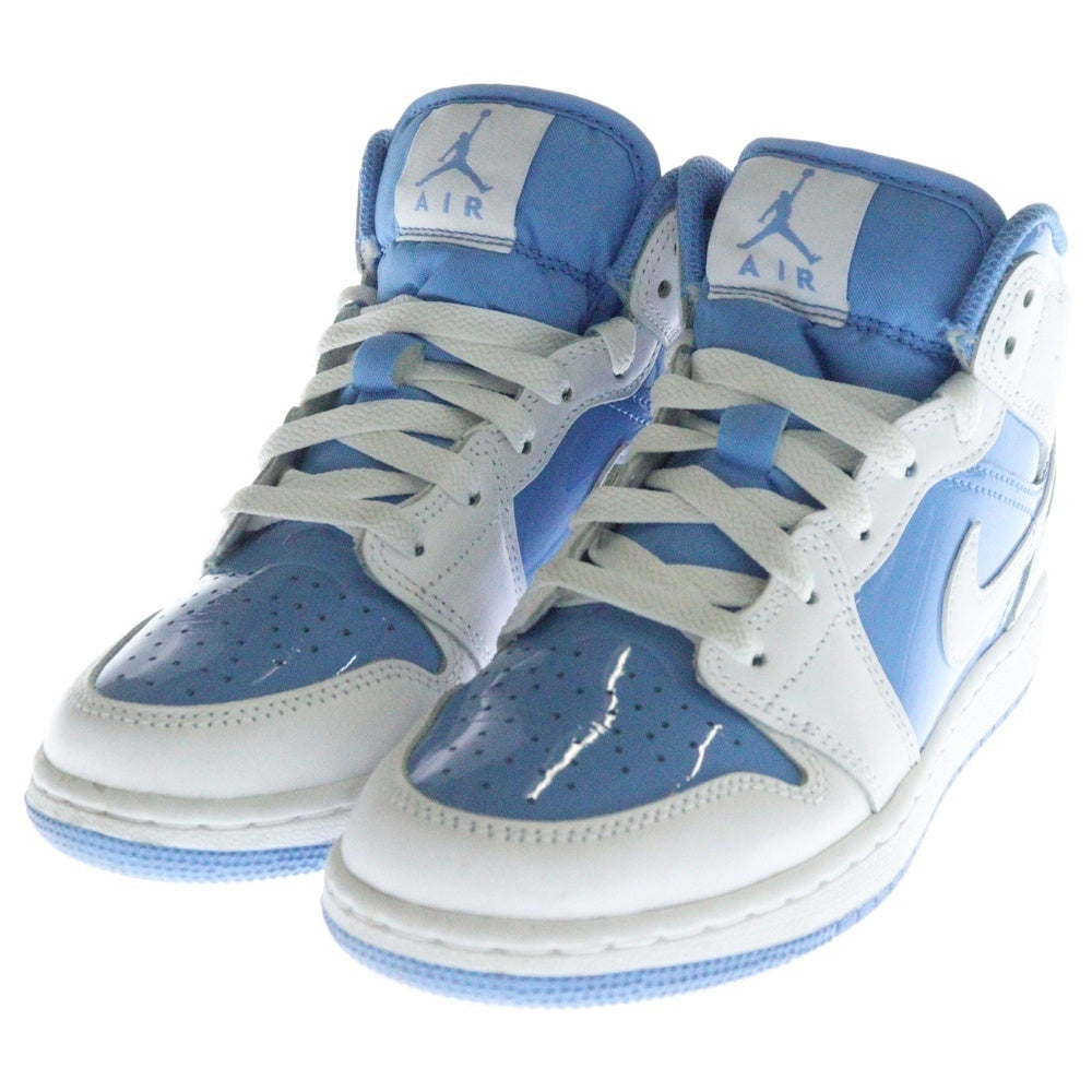 NIKE(ナイキ) GS Air Jordan 1 Mid SE FZ3933-114 GS エアジョーダン1 Mid SE ミドルカットスニーカー ホワイト/ブルー US3.5Y/22.5cm