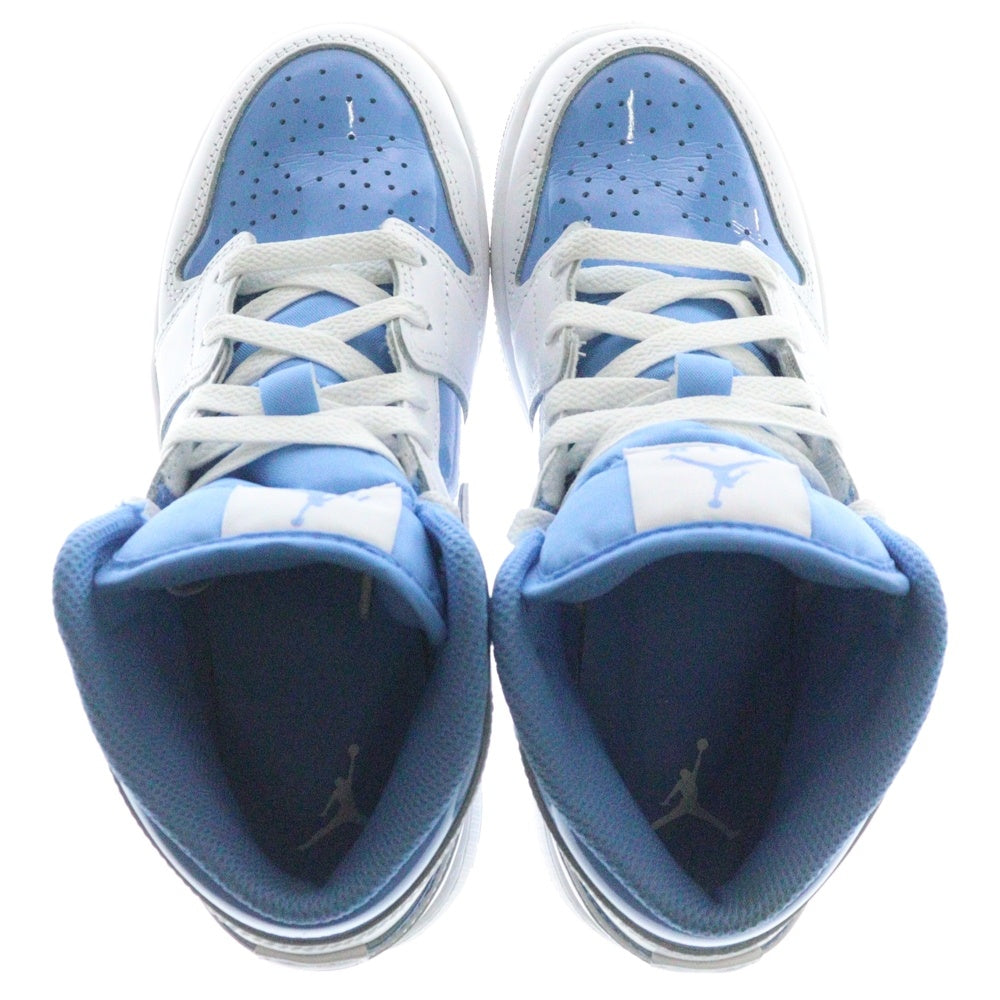 NIKE(ナイキ) GS Air Jordan 1 Mid SE FZ3933-114 GS エアジョーダン1 Mid SE ミドルカットスニーカー ホワイト/ブルー US3.5Y/22.5cm