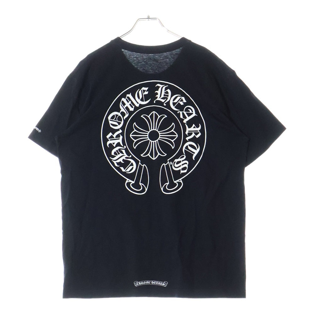 CHROME HEARTS(クロムハーツ) Horseshoe Tee ホースシューロゴ クルーネック半袖Tシャツカットソー ブラック