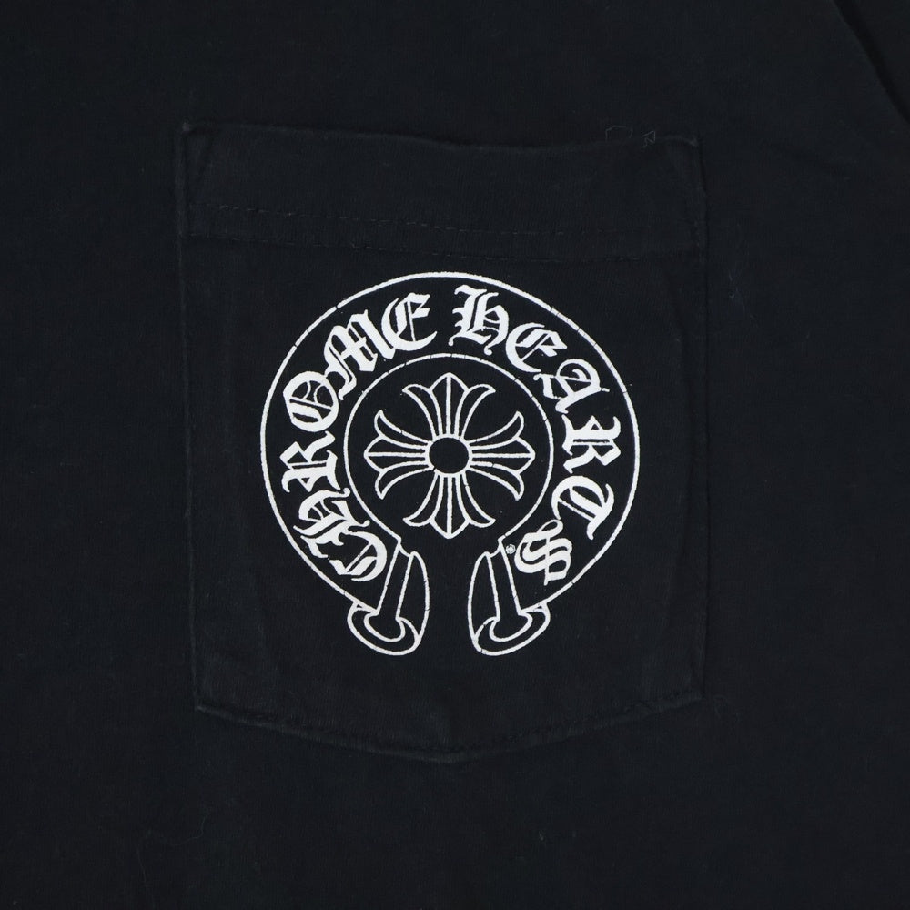 CHROME HEARTS(クロムハーツ) Horseshoe Tee ホースシューロゴ クルーネック半袖Tシャツカットソー ブラック