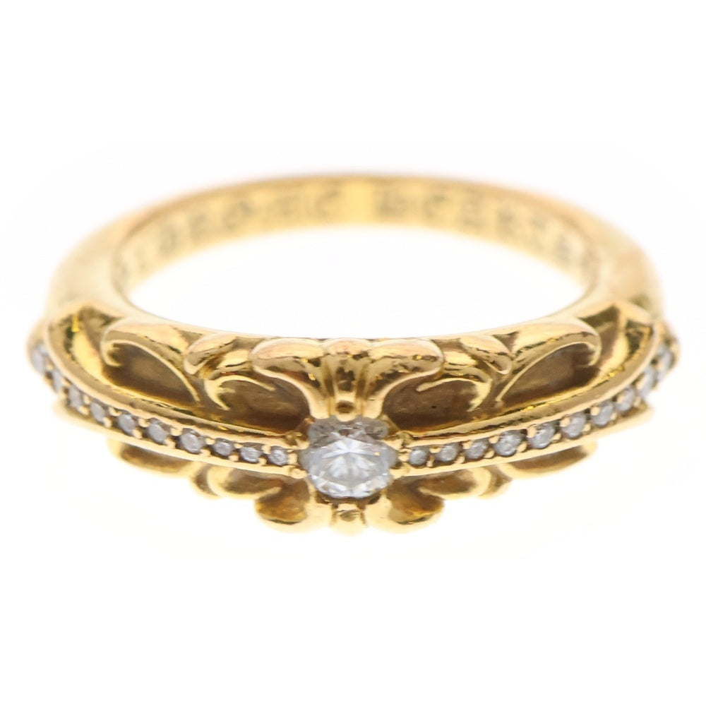 CHROME HEARTS(クロムハーツ) 22K BABYCLSC P/DIA ベイビークラシック フローラルクロスリング PAVEダイヤ ゴールド BCA055