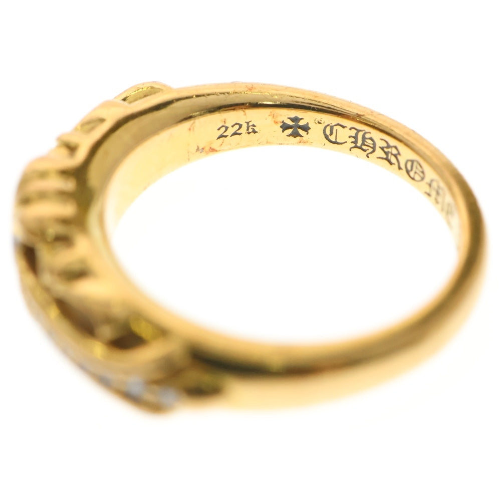 CHROME HEARTS(クロムハーツ) 22K BABYCLSC P/DIA ベイビークラシック フローラルクロスリング PAVEダイヤ ゴールド BCA055