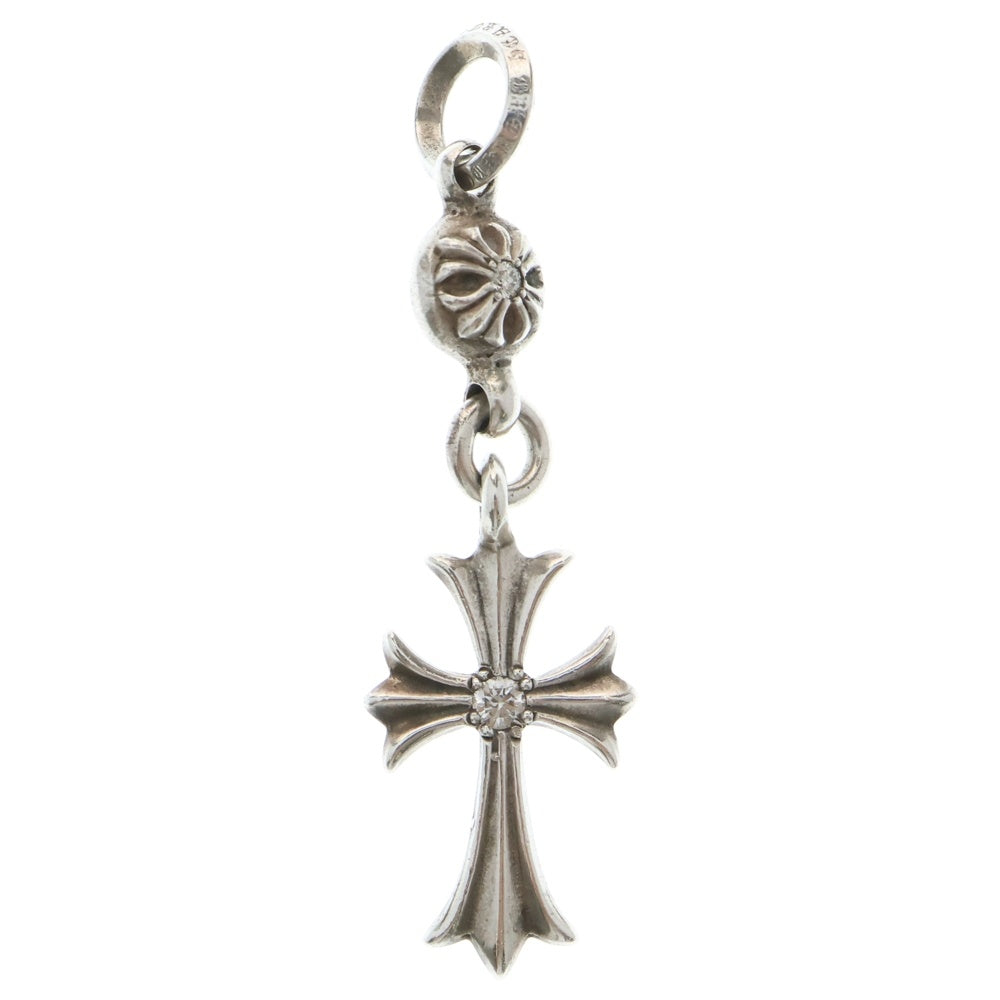 CHROME HEARTS(クロムハーツ) 1B TNY CH CRS 1DIA 1ボール タイニー CHクロス チャーム アフター1ダイヤ ペンダントトップ シルバー
