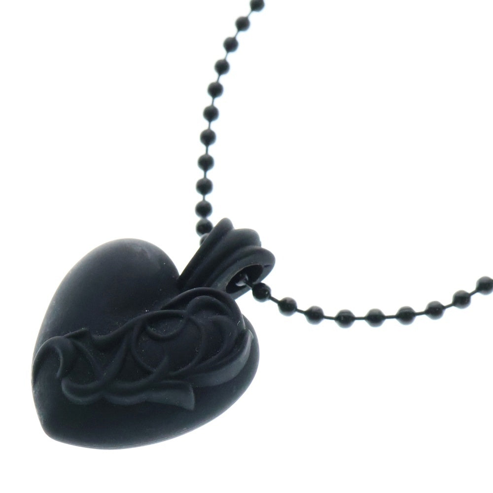 CHROME HEARTS(クロムハーツ) RUBBER HEART ハート ラバーネックレス シリコン ブラック BCA307