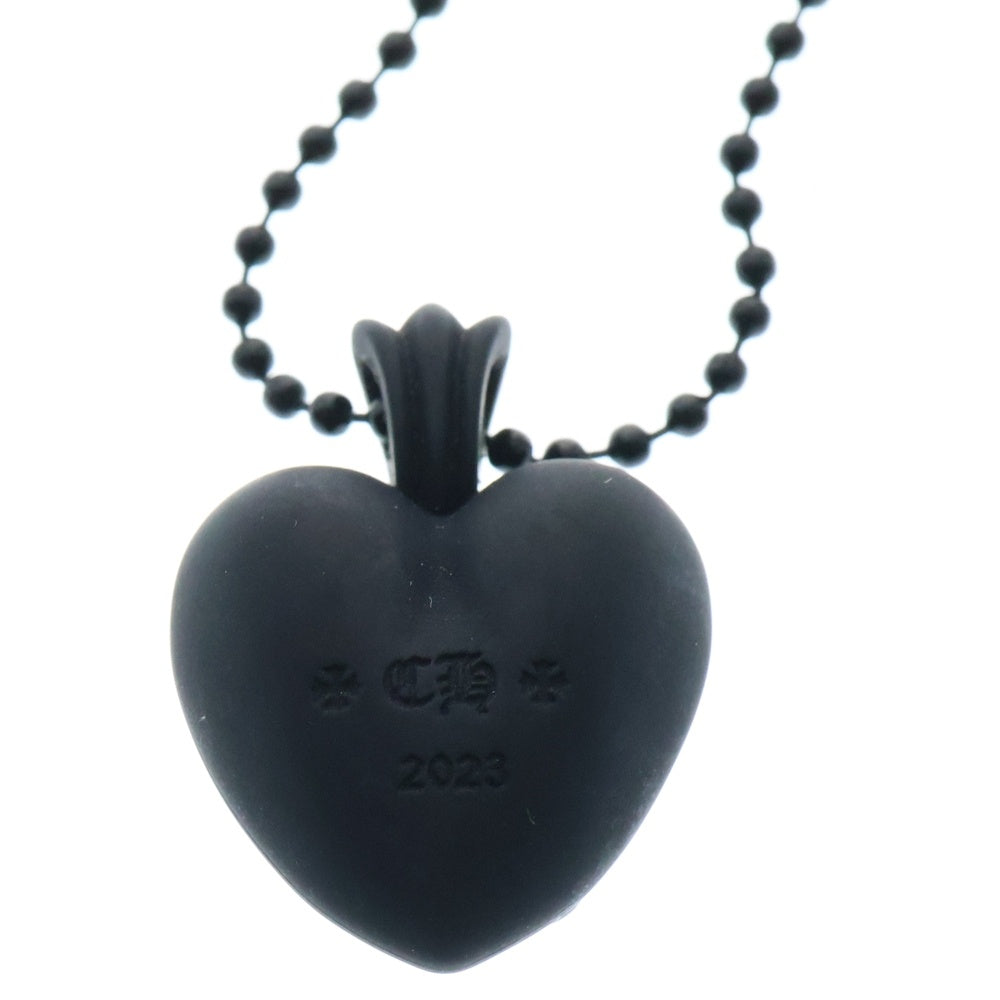 CHROME HEARTS(クロムハーツ) RUBBER HEART ハート ラバーネックレス シリコン ブラック BCA307
