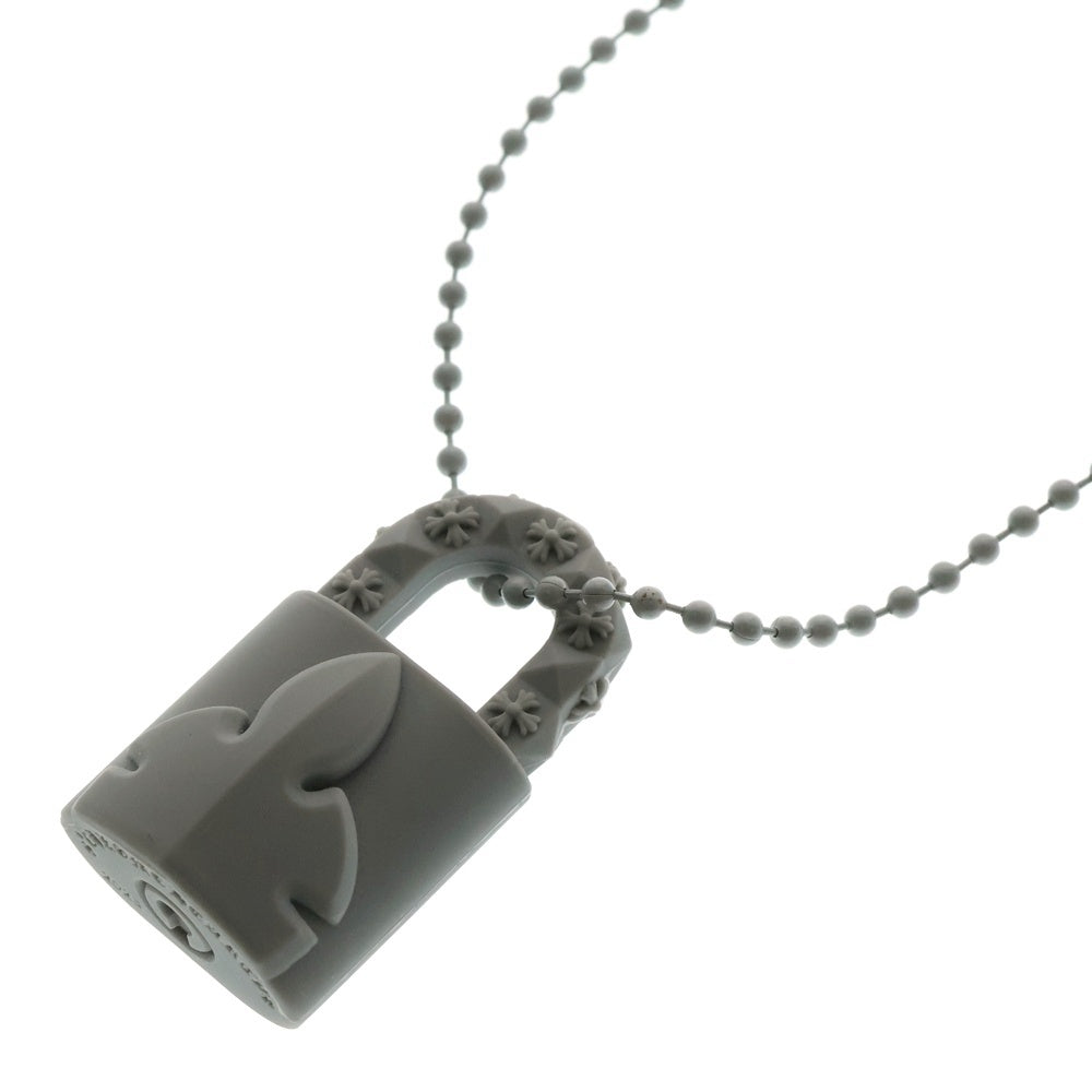 CHROME HEARTS(クロムハーツ) PADLOCK FLERKNEE SLCN パドロックフレアニー ラバーネックレス シリコン グレーBCA295
