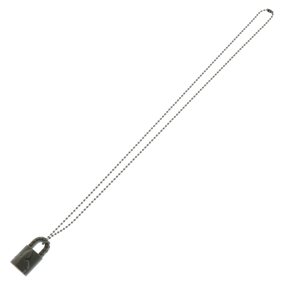 CHROME HEARTS(クロムハーツ) PADLOCK FLERKNEE SLCN パドロックフレアニー ラバーネックレス シリコン グレーBCA295