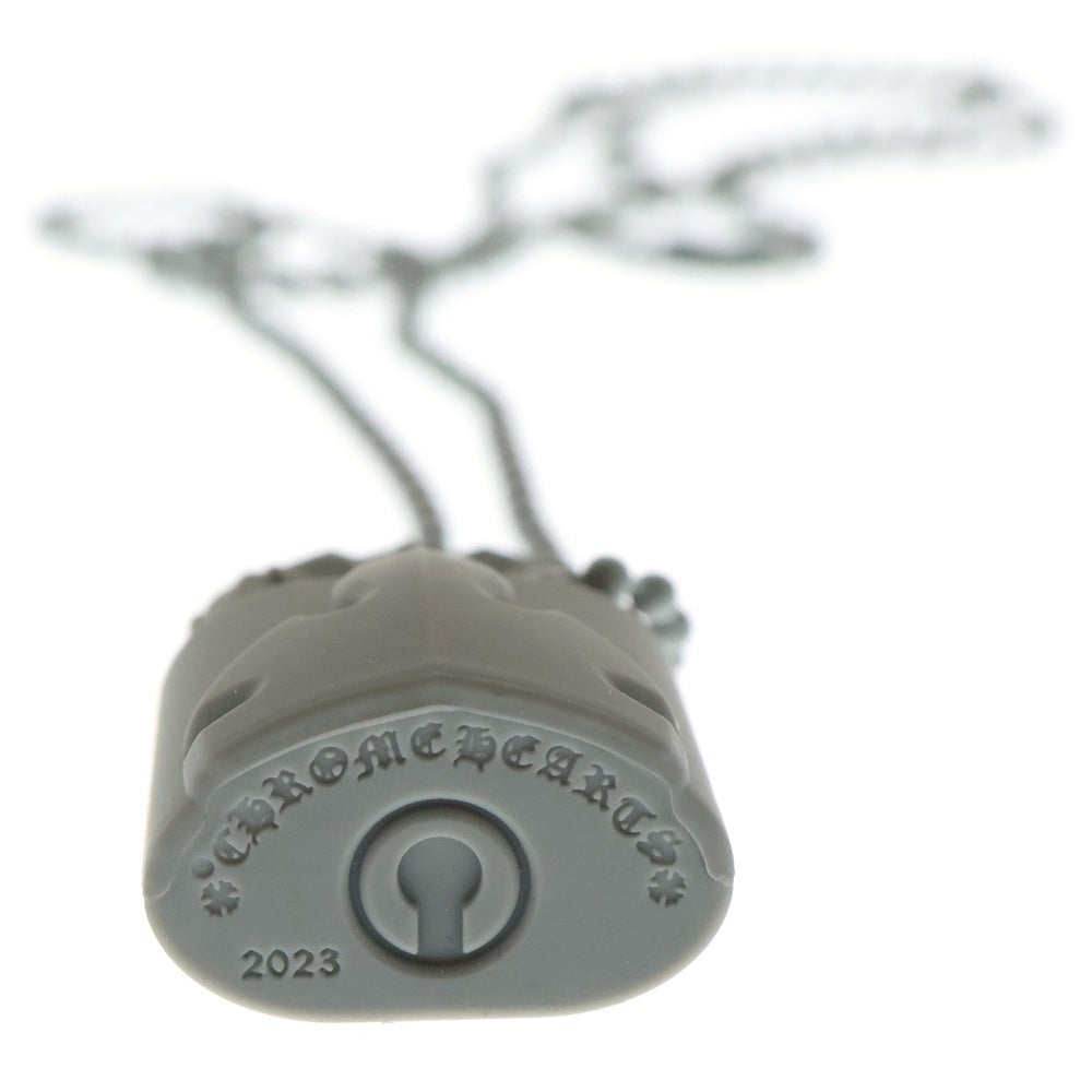 CHROME HEARTS(クロムハーツ) PADLOCK FLERKNEE SLCN パドロックフレアニー ラバーネックレス シリコン グレーBCA295