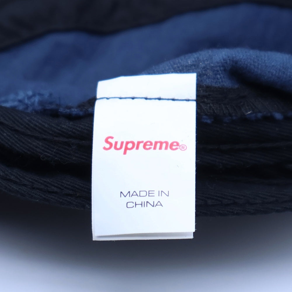 SUPREME(シュプリーム) 22SS Rope Corduroy Camp Cap ボックスロゴ コーデュロイ キャンプキャップ 帽子 ネイビー