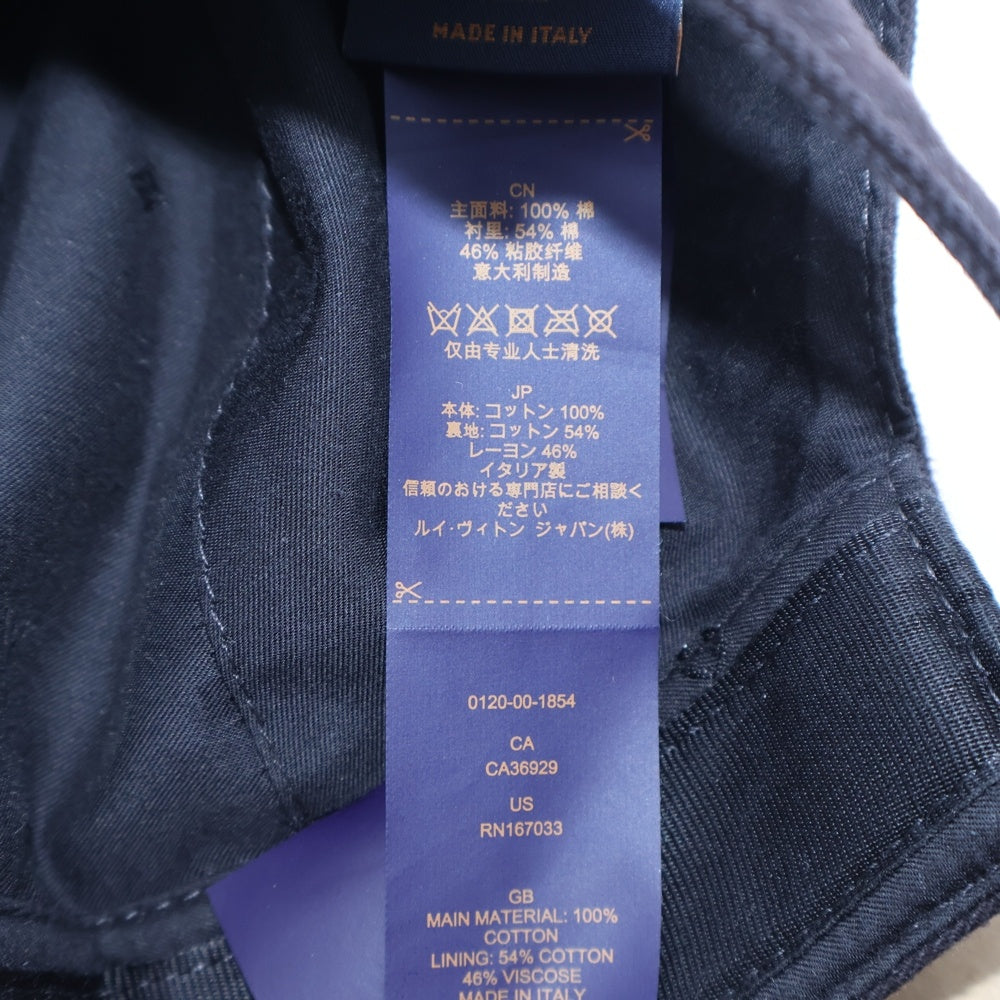 LOUIS VUITTON(ルイヴィトン) LV スマッシュ デニム キャップ 帽子 ブラック M7608L