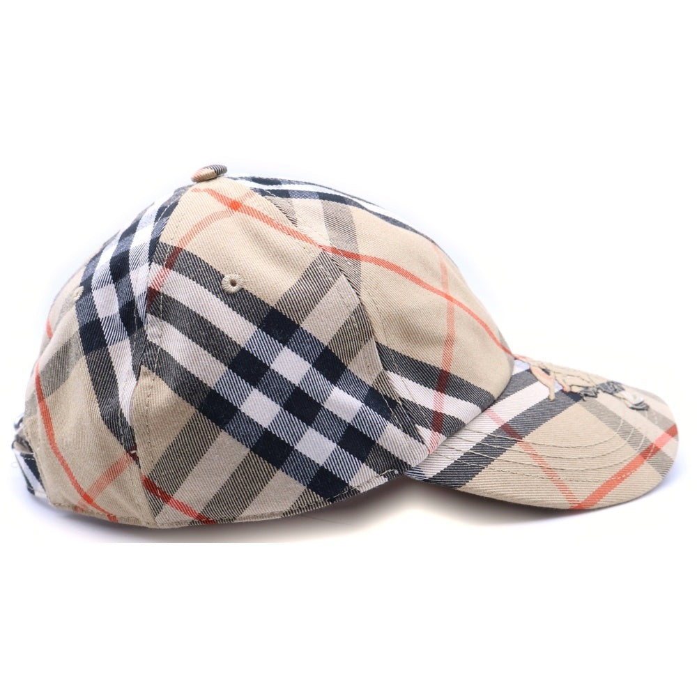 BURBERRYS(バーバリーズ) ノバチェック ロゴ ベースボールキャップ 帽子 ベージュ 8085723