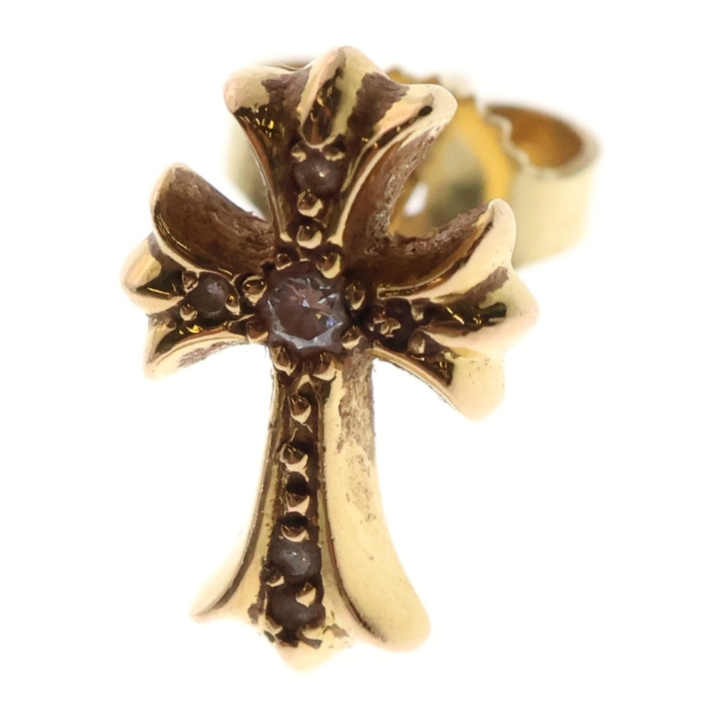 CHROME HEARTS(クロムハーツ) 22K CH CRS 2 FAT P/DIA CHクロスファット スタッドピアス PAVEダイヤ ゴールド BCA019