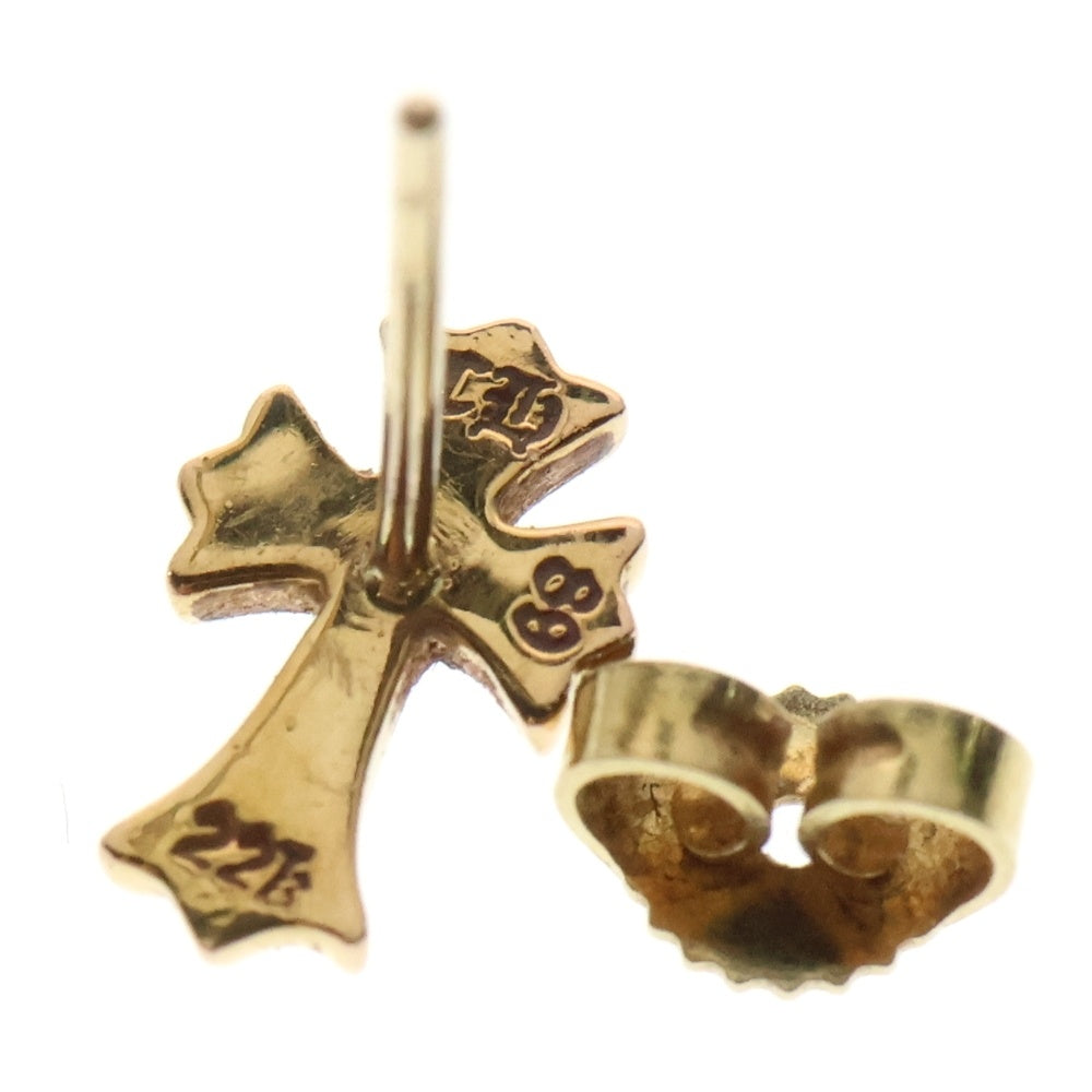 CHROME HEARTS(クロムハーツ) 22K CH CRS 2 FAT P/DIA CHクロスファット スタッドピアス PAVEダイヤ ゴールド BCA019
