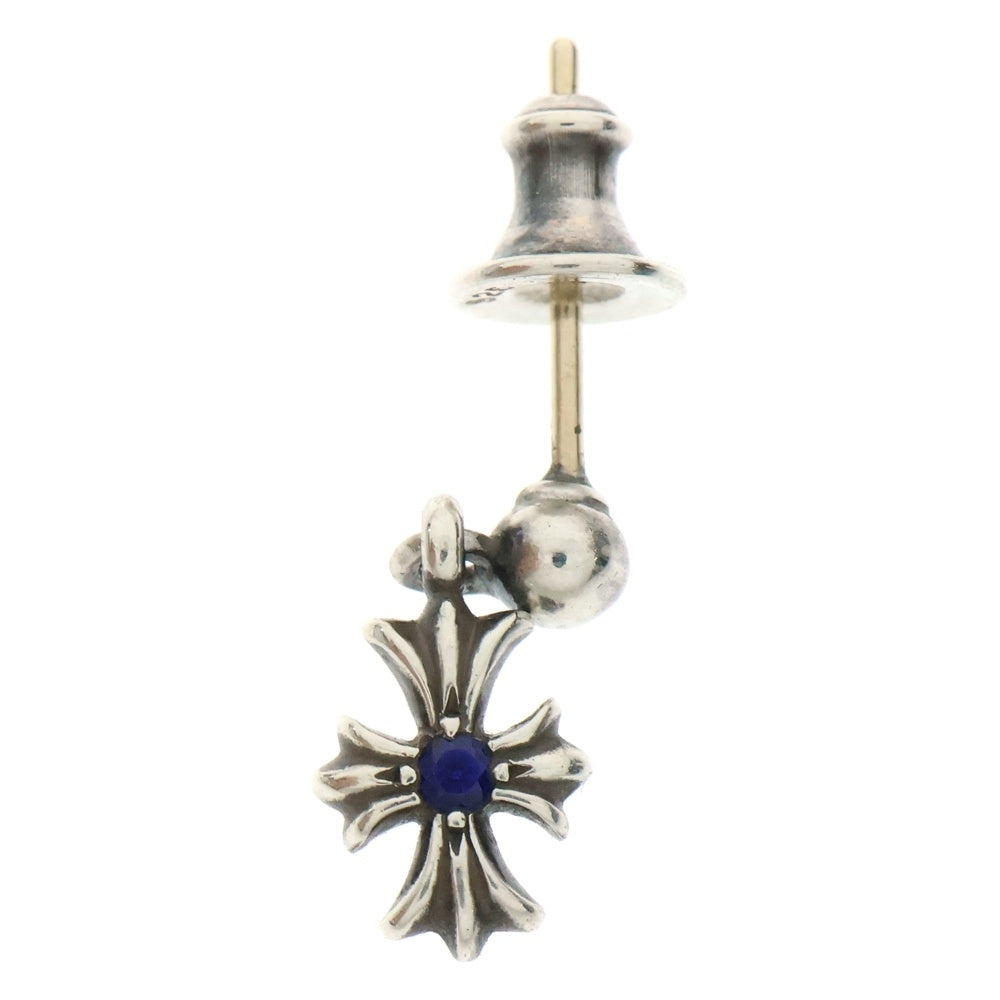 CHROME HEARTS(クロムハーツ) TNY E CH PLS 1 SAP タイニーE CHプラスドロップ 1サファイア ピアス シルバー