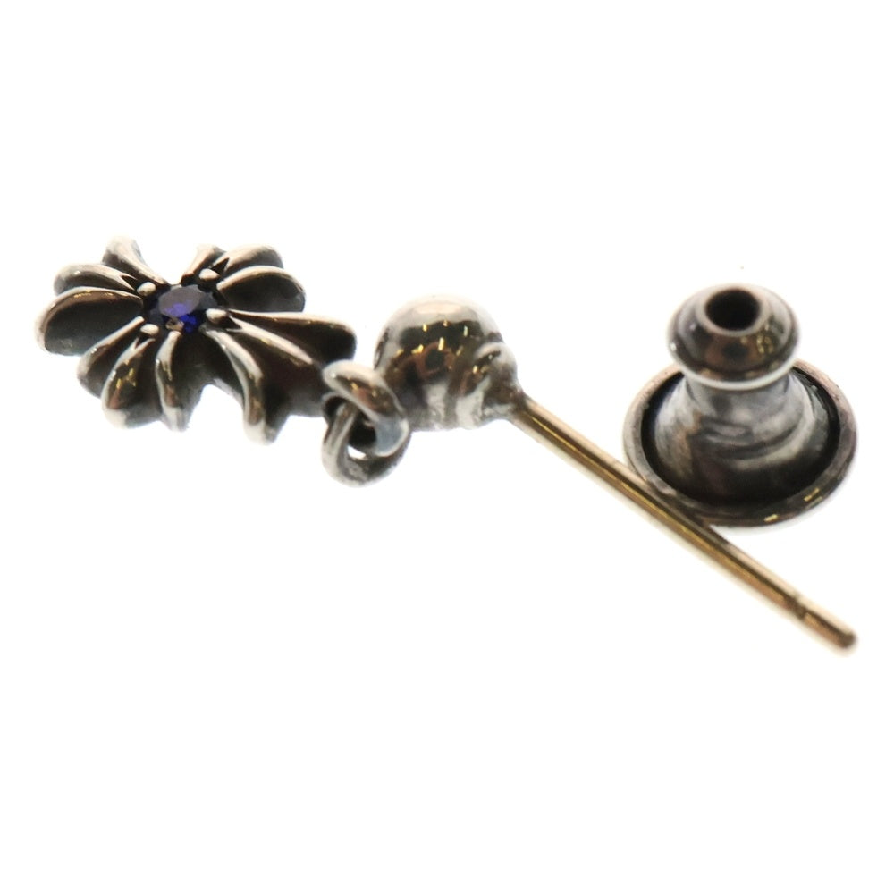 CHROME HEARTS(クロムハーツ) TNY E CH PLS 1 SAP タイニーE CHプラスドロップ 1サファイア ピアス シルバー