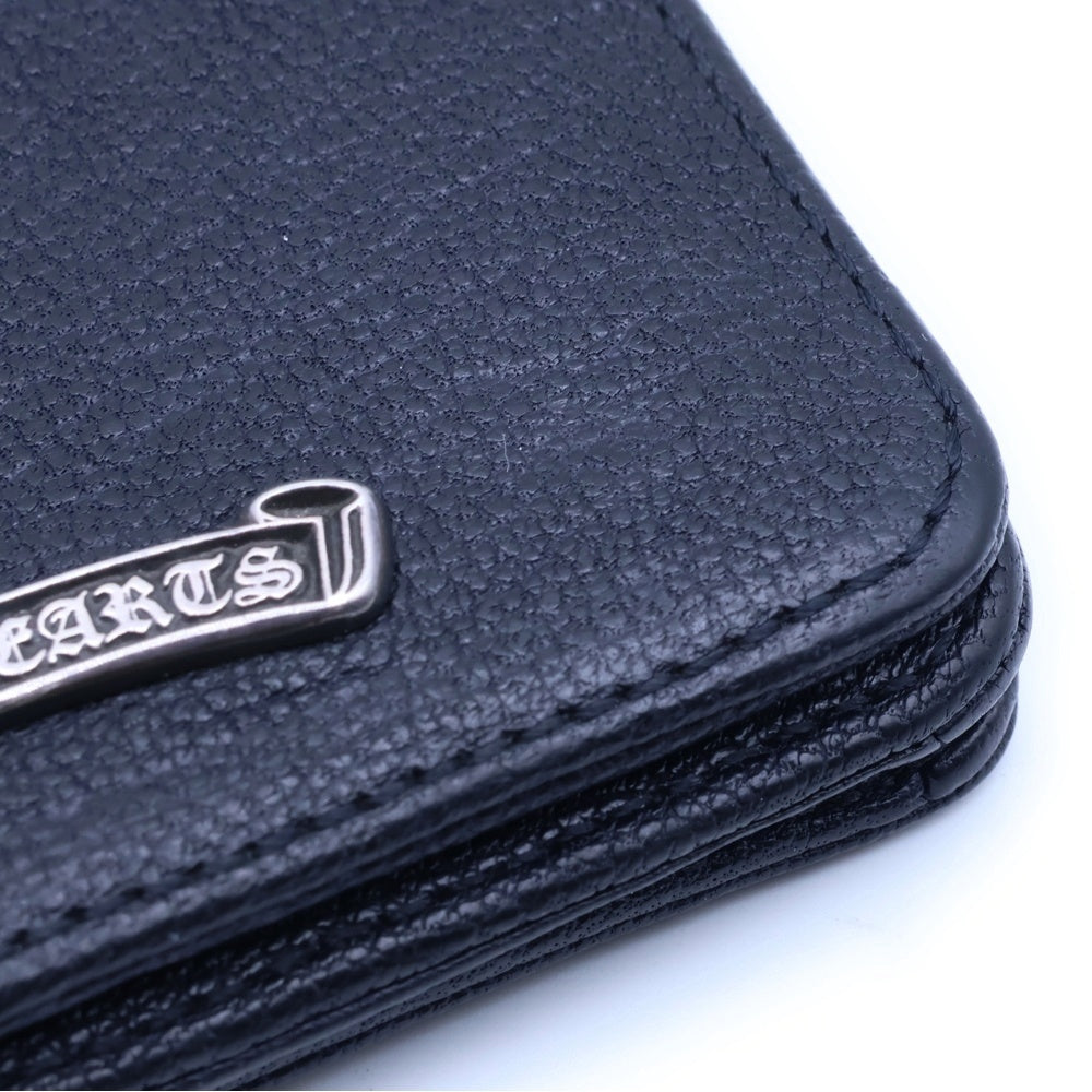 CHROME HEARTS(クロムハーツ) CRD CSE3PKTWDV1 アーチロゴプレート3ポケットレザーカードケース ノベルティレザー ネイビー