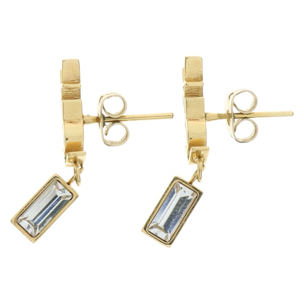 SAINT LAURENT PARIS(サンローランパリ) カサンドラ ラインストーン ピアス ゴールド 746624 Y1526