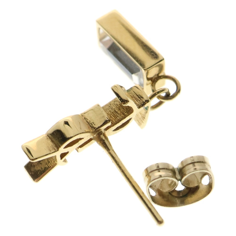 SAINT LAURENT PARIS(サンローランパリ) カサンドラ ラインストーン ピアス ゴールド 746624 Y1526