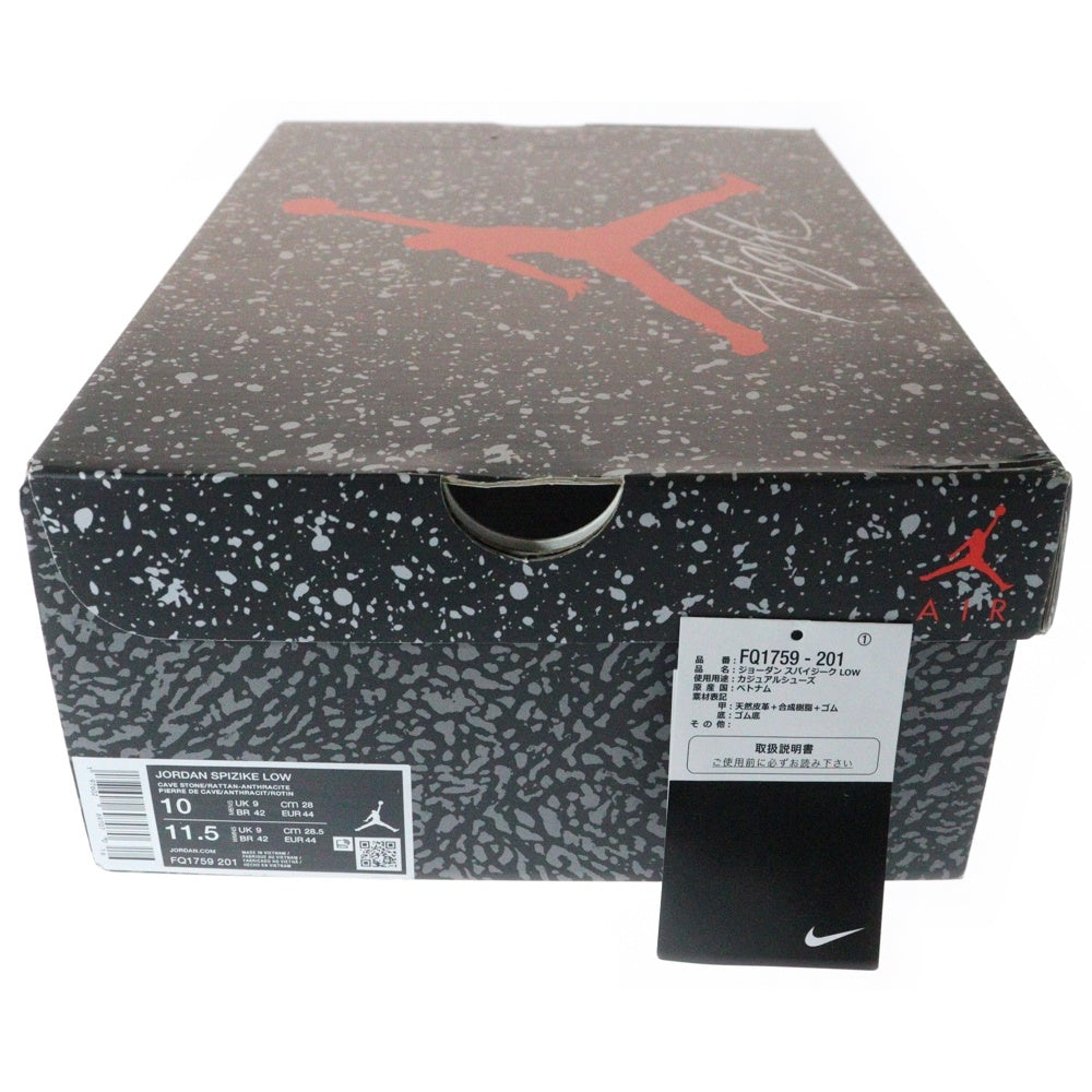 NIKE(ナイキ) JORDAN SPIZIKE LOW TRIPLE BLACK FQ1759 201 スパイジーク トリプルブラック ローカットスニーカー グレー
