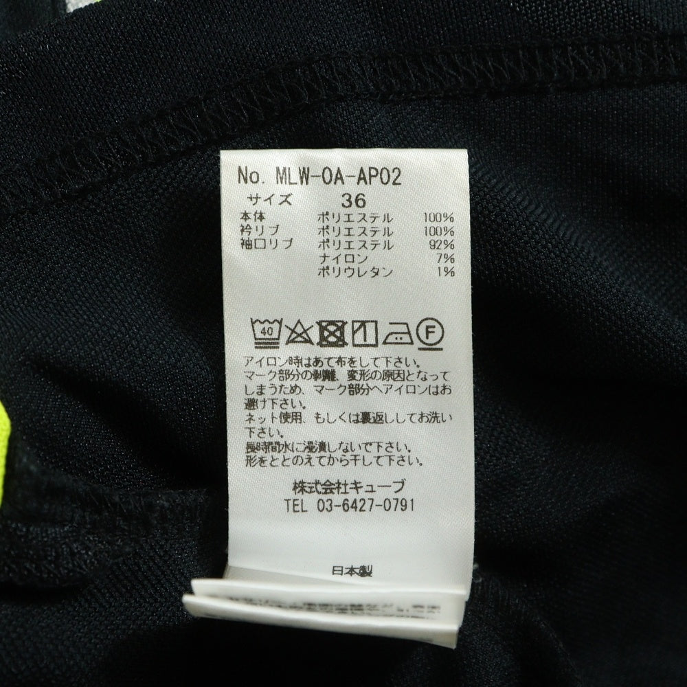 MARK&LONA(マークアンドロナ) POLO SHIRTS スカルロゴ半袖ポロシャツ ハーフジップ ブラック MLW-0A-AP02