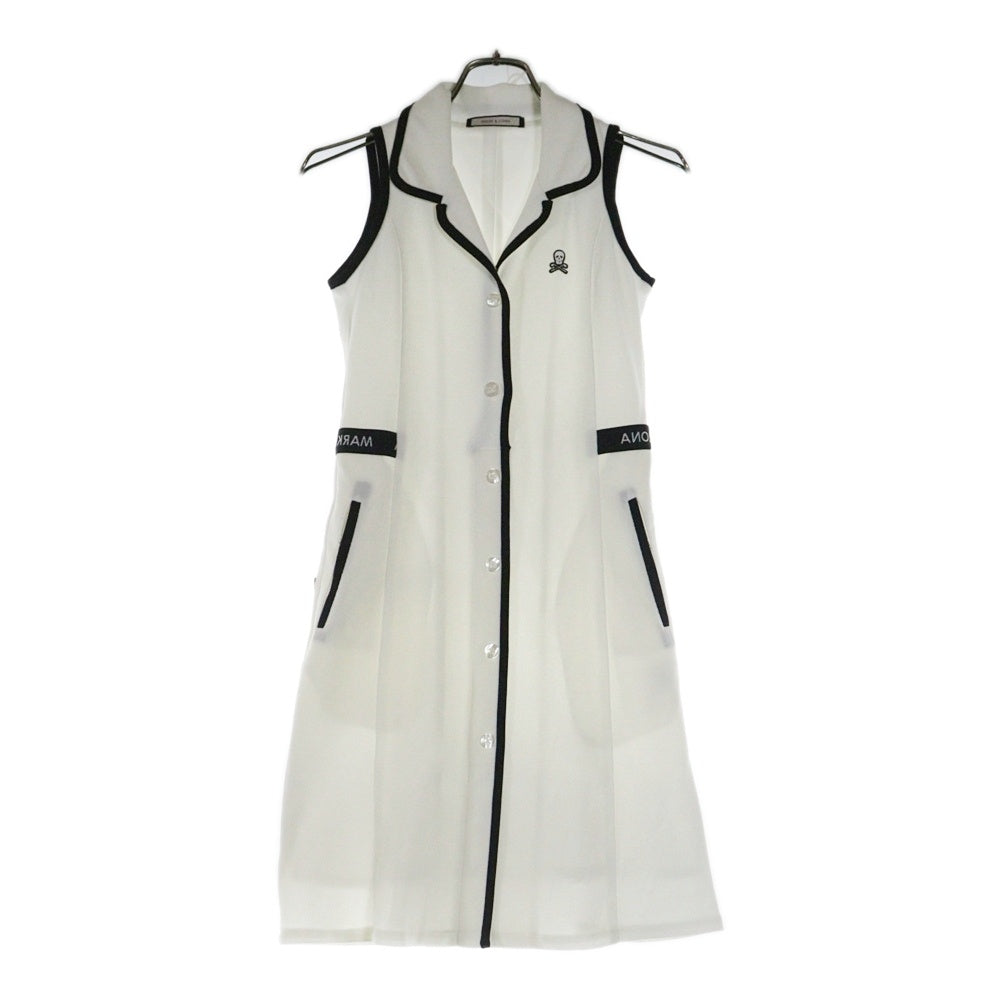 MARK&LONA(マークアンドロナ) SCULL WAPPENN ONE PIECE スカルワッペンノースリーブワンピース ホワイト MLW-9B-AP26